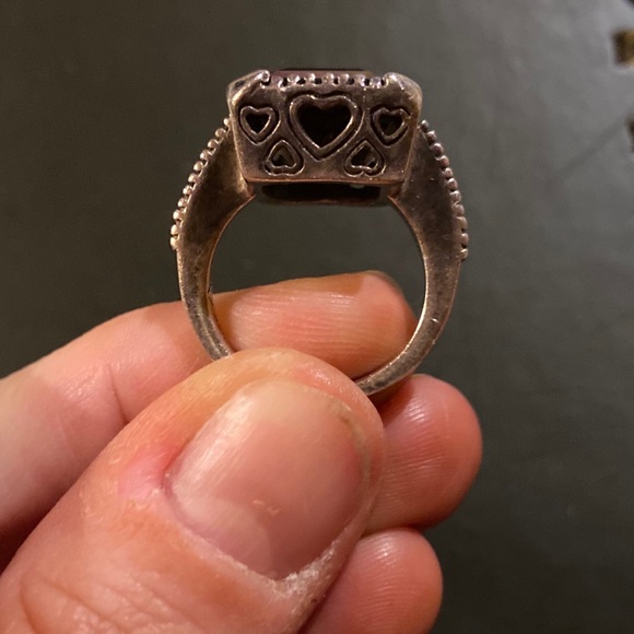 Antique Smoky Quartz and Sterling Silver ring - Picture 4 of 4